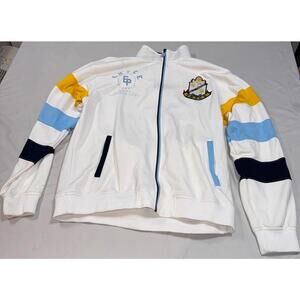 Vintage ENYCE White Full-Zip Track Jacket with Color Block Sleeves